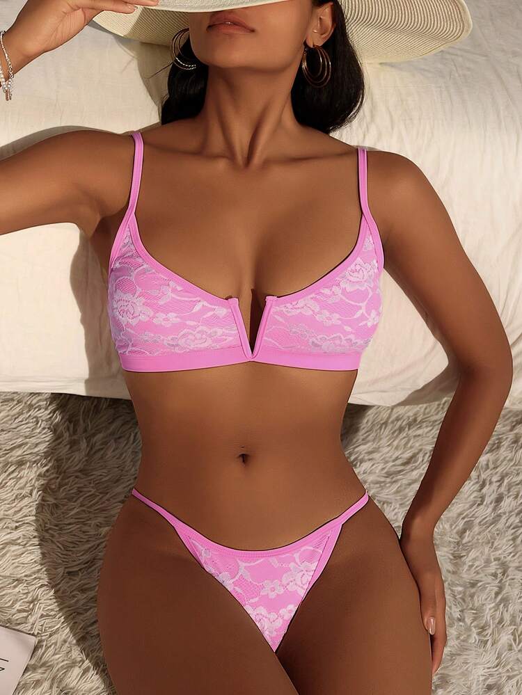 Women's Floral Printed Two Pieces Bikini Set Valentine Summer Beach