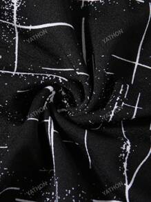 Women Full Print Keyhole Neckline Hidden Pocket Sleeveless Dress