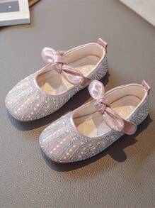 Children's Fashionable Casual Flat Princess Shoes - Pink - View 1