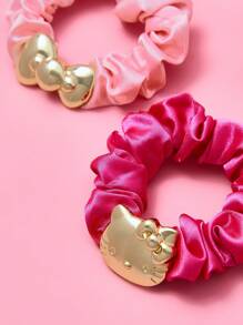 HELLO KITTY AND FRIENDS | SHEIN 4 件光滑柔软金色发带