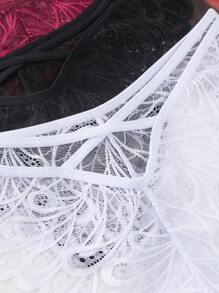 3 cái/bộ Của phụ nữ Màu thuần Ren Tam giác Quần lót không đường may - Nhiều màu - Xem 5