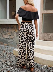 Breezaya 女露肩荷葉邊優雅套裝 - 彩色 - 查看 2