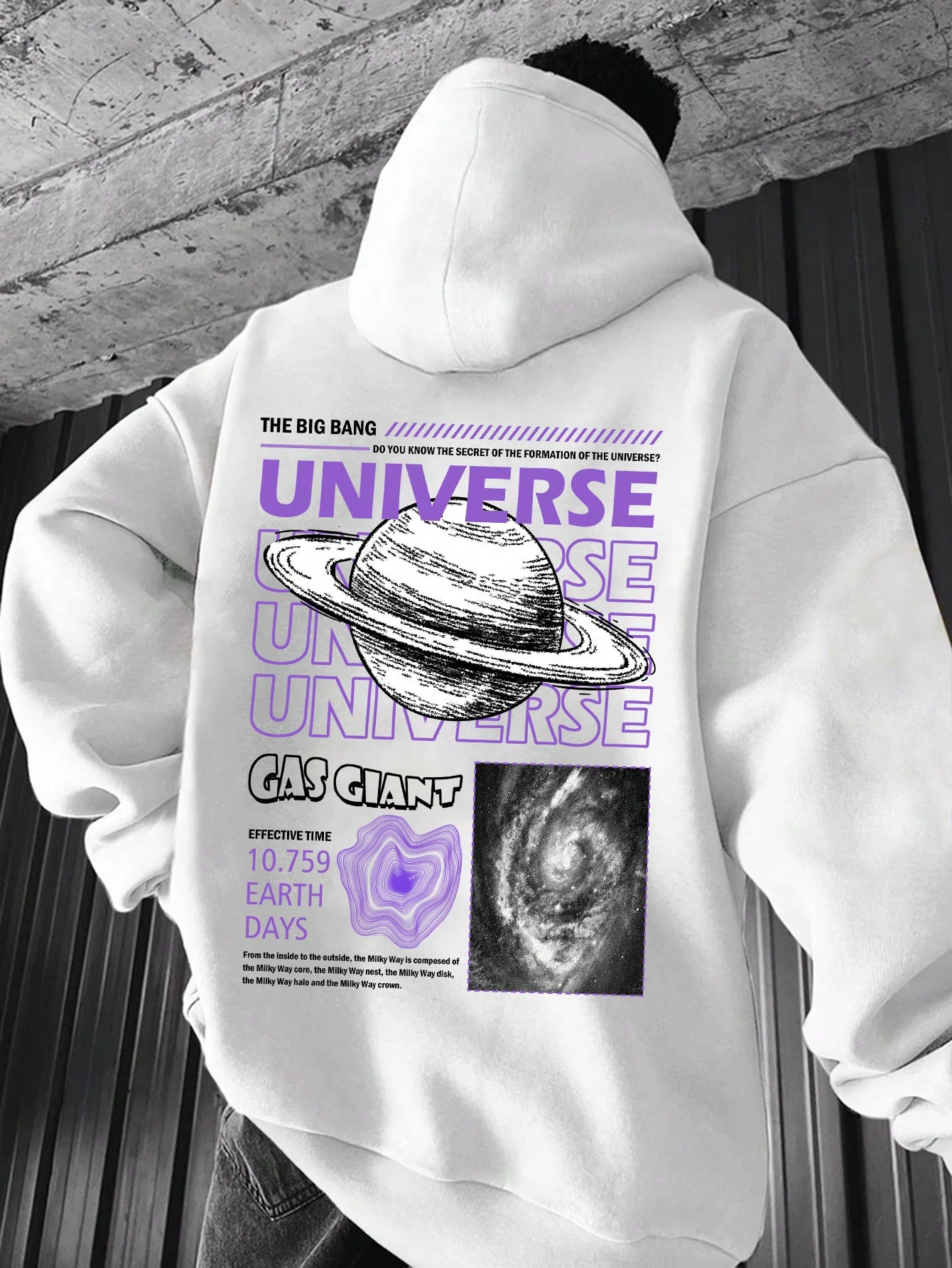 Manfinity Dauomo Men'S Hooded Sweatshirt With Pattern Print