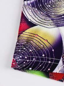 Men's Funny Cute Multicolor Animal Print Knitted Fabric Swim Trunks With Medium Stretch - Multicolor - View 6