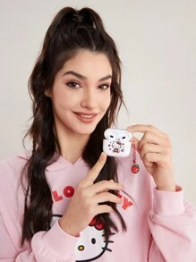 HELLO KITTY AND FRIENDS | SHEIN Cute Cat PatternedTransparent Earphone Case - Clear - View 6