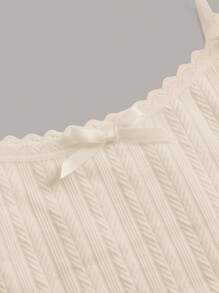 SHEIN MOD 蕾絲裝飾針織背心上衣