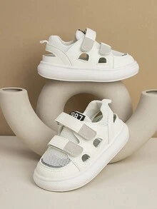 兒童運動鞋,春秋季,時尚男女童網面透氣跑步鞋,休閒軟底,寶寶運動鞋 - 米色 - 查看 3