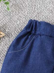 3pcs Baby Boys' Casual Solid Color Long Pants Outfits Set - Multicolor - View 5