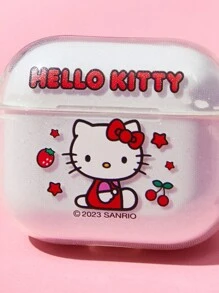 HELLO KITTY AND FRIENDS | SHEIN Cute Cat PatternedTransparent Earphone Case - Clear - View 3