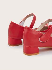 兒童紅色新年公主派對鞋,演出舞蹈鞋 - 紅色 - 查看 4