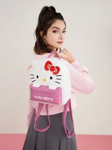 HELLO KITTY AND FRIENDS | SHEIN White Leather Cute Backpack - White - View 3