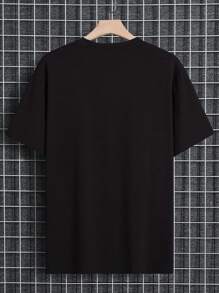 Men's Letter Print Round Neck T-Shirt