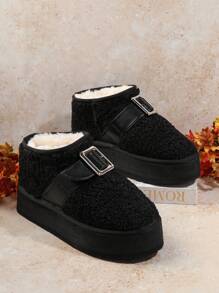 SHUZIA Women'S Fashionable Black Snow Boots