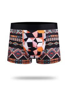 Men'S Geometric Pattern Boxer Briefs - Multicolor - View 4