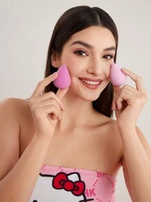 HELLO KITTY AND FRIENDS | SHEIN Super Soft Cartoon Elastic Cosmetic Egg 2 Packs - Multicolor - View 8