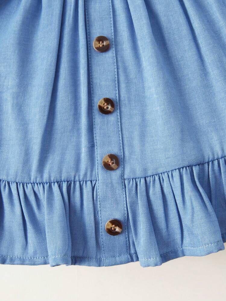 Baby Girl Summer Holiday Casual Off-Shoulder Ruffled Top With Elastic-Waist Skirt Set