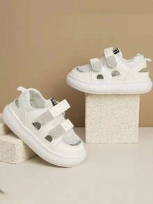 兒童運動鞋,春秋季,時尚男女童網面透氣跑步鞋,休閒軟底,寶寶運動鞋 - 米色 - 查看 2