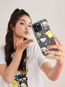 HELLO KITTY AND FRIENDS | SHEIN Cute Cartoon Clear Phone Case, Compatible With IPhone - Clear - View 9
