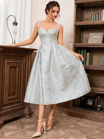 Sexy Elegant Ruched Waist A-Line Dress Cocktail Semi Formal Prom Wedding Guest Dress, For Birthday, Graduation, Dinner, Homecoming Party Dress