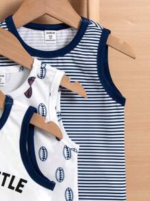 SHEIN Set Di 3 Canotte Semplici E Versatili Per Ragazzi Giovani - Multicolore - Visualizzare 6