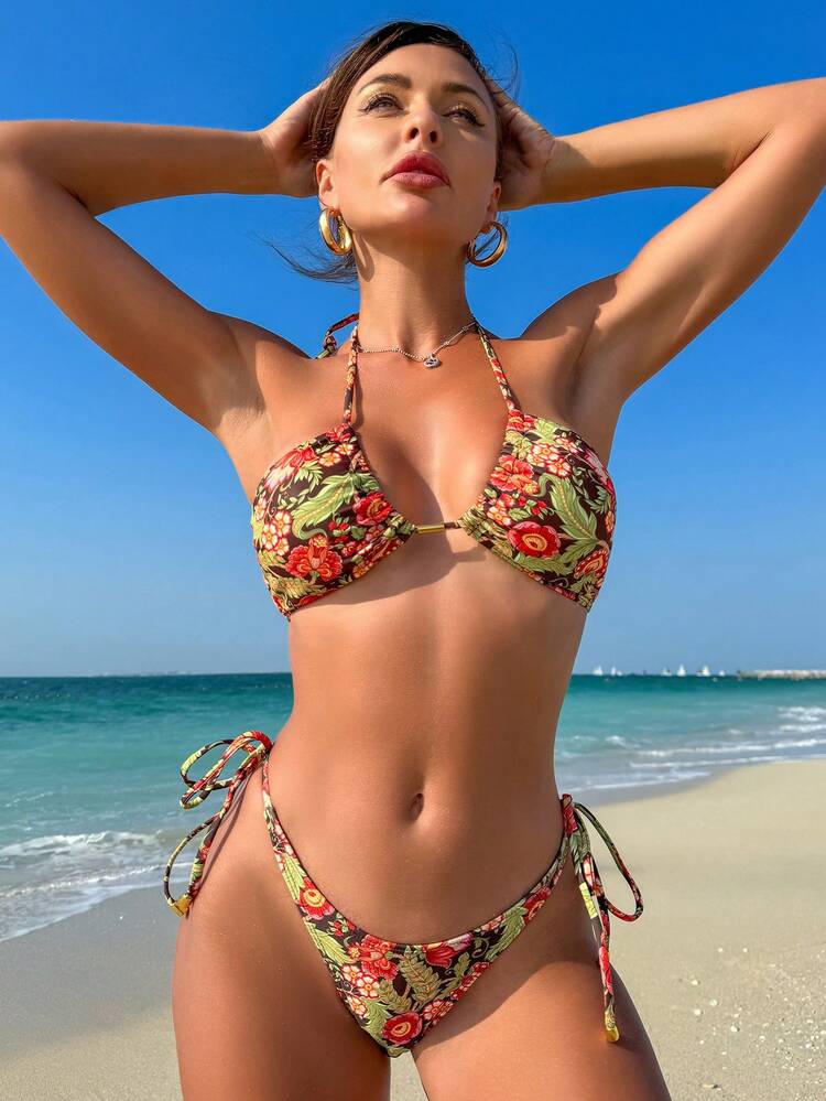 Summer Ladies' Flower Print Swimwear Set Carnival