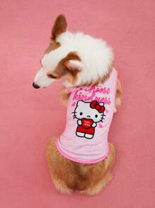 HELLO KITTY AND FRIENDS | SHEIN Pink Cartoon Pet Vest