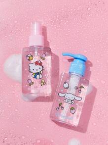 HELLO KITTY AND FRIENDS | SHEIN 2 件裝卡通印花便攜式透明可填充瓶 - 彩色 - 查看 1