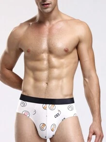 Men'S Cartoon Printed Triangle Underwear - Multicolor - View 1