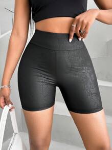 VaVaBold 短款打底褲 - 黑色 - 查看 7