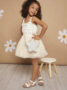 Mini mi Kids Flat Sandals - White - View 5