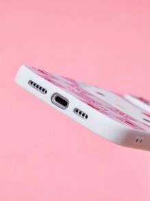 HELLO KITTY AND FRIENDS | SHEIN Pink Plaid Pattern Mobile Phone Case, Compatible With IPhone - Pink - View 6