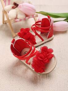 Lindas Sandalias Rojas Para Bebés Y Niños Pequeños - Rojo - Ver 4