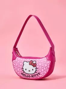 HELLO KITTY AND FRIENDS | SHEIN 粉红猫与心形单肩包 - 粉色 - 查看 2