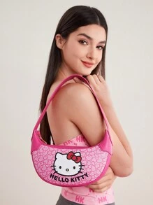 HELLO KITTY AND FRIENDS | SHEIN 粉红猫与心形单肩包 - 粉色 - 查看 3