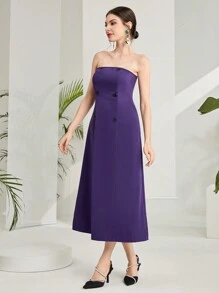 Modelyn 2 件女雙排扣抹胸上衣配長袖夾克