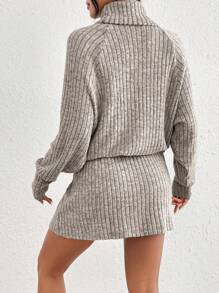 SHEIN Frenchy Robe À Manches Longues À Col Roulé