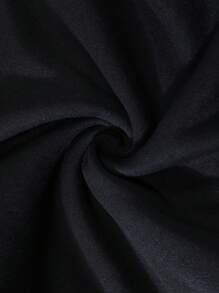 Maweii 加大尺碼女士愛心鑽石裝飾圓領運動衫 - 黑色 - 查看 3