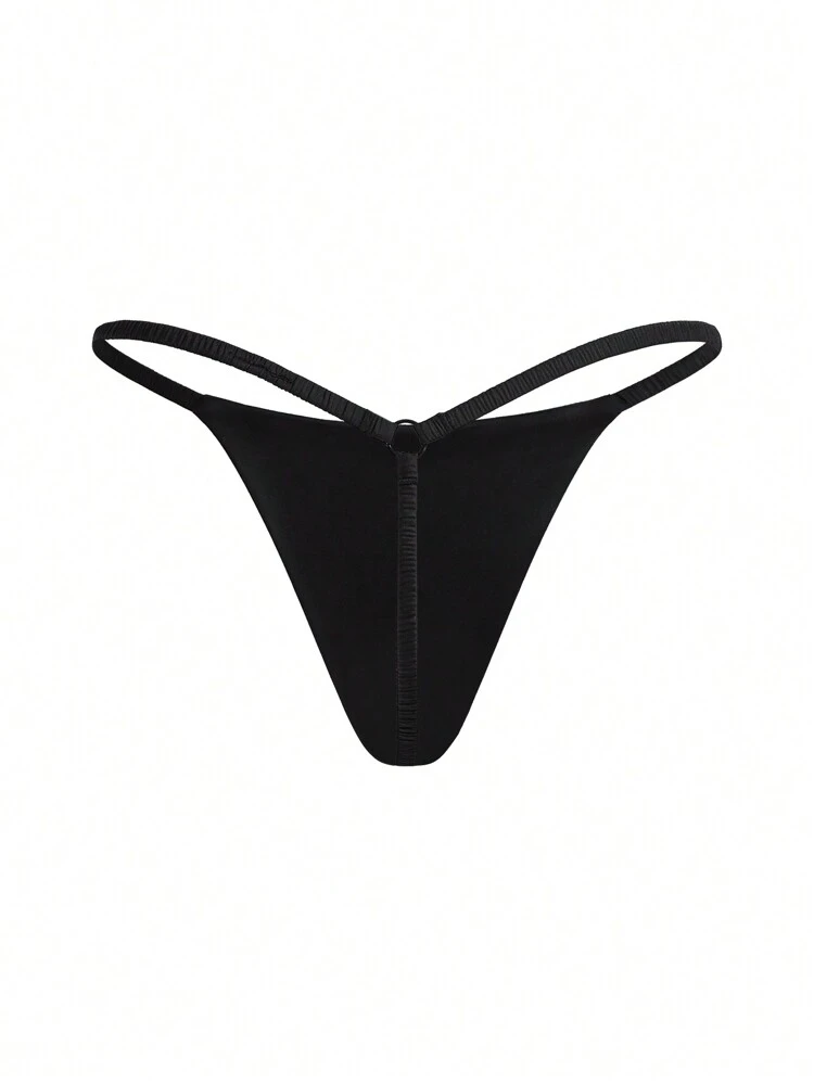 Leisure Women's Round-Buckle Linked Thong Pants