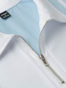 Manfinity Homme Men's Contrast Color Short Sleeve Polo Shirt