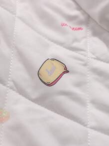 DAZY Conjunto de pijama grueso con estampado de dulces por todas partes para otoño e invierno - Blanco - Ver 10