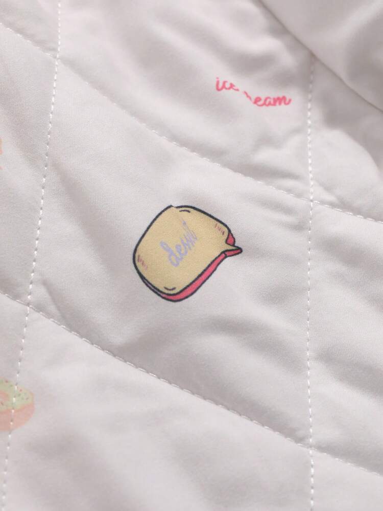 Pigiama spesso con stampa di dolci su tutto il capo, adatto per autunno e inverno