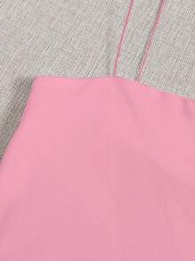 SHEIN Unity Solid Color Cropped Camisole Tank Top - Pink - View 3