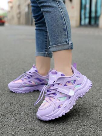 透氣輕盈的春季女童和青少年戶外徒步鞋,校園運動鞋