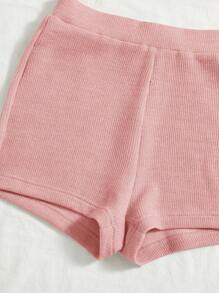 Soleia 女款純色抹胸短褲套裝 - 珊瑚粉 - 查看 4