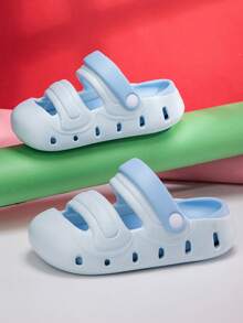 舒適時尚兒童戶外花園防滑鞋帶孔 - 粉色 - 查看 3