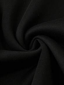 SHEIN LUNE Valentine's Day Pink Heart And Leopard Print Plus Size Loose Sweatshirt For Women - Black - View 5