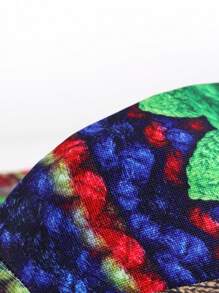 Men's Funny Cute Multicolor Random Print Knitted Fabric Swim Trunks With Medium Stretch - Multicolor - View 7