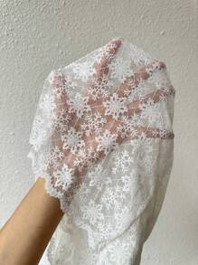 Chiquease 女裝簡約、時尚、修身蕾絲上衣 - 白色 - 查看 7