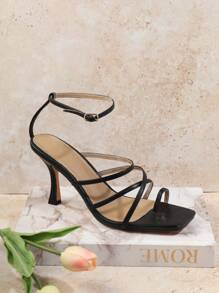 SHUZIA 女式純色萬能高跟涼鞋