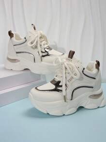 Fall/Winter Women's Wedge Heel Thick Sole Sneakers Casual Shoes With Inner Height Increase